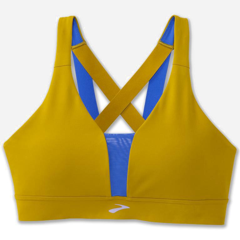 Brooks Drive Plunge - Run Bra Mujer - Doradas / Azules (NP2539706)